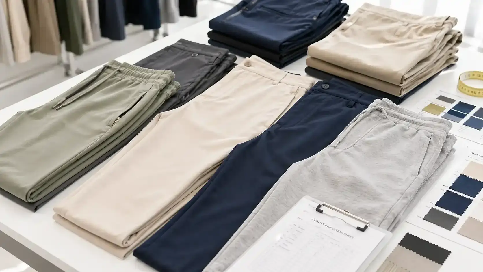 Pakistan pants and trousers manufacturer — OEM chino and twill trousers for retail brands in USA and Europe